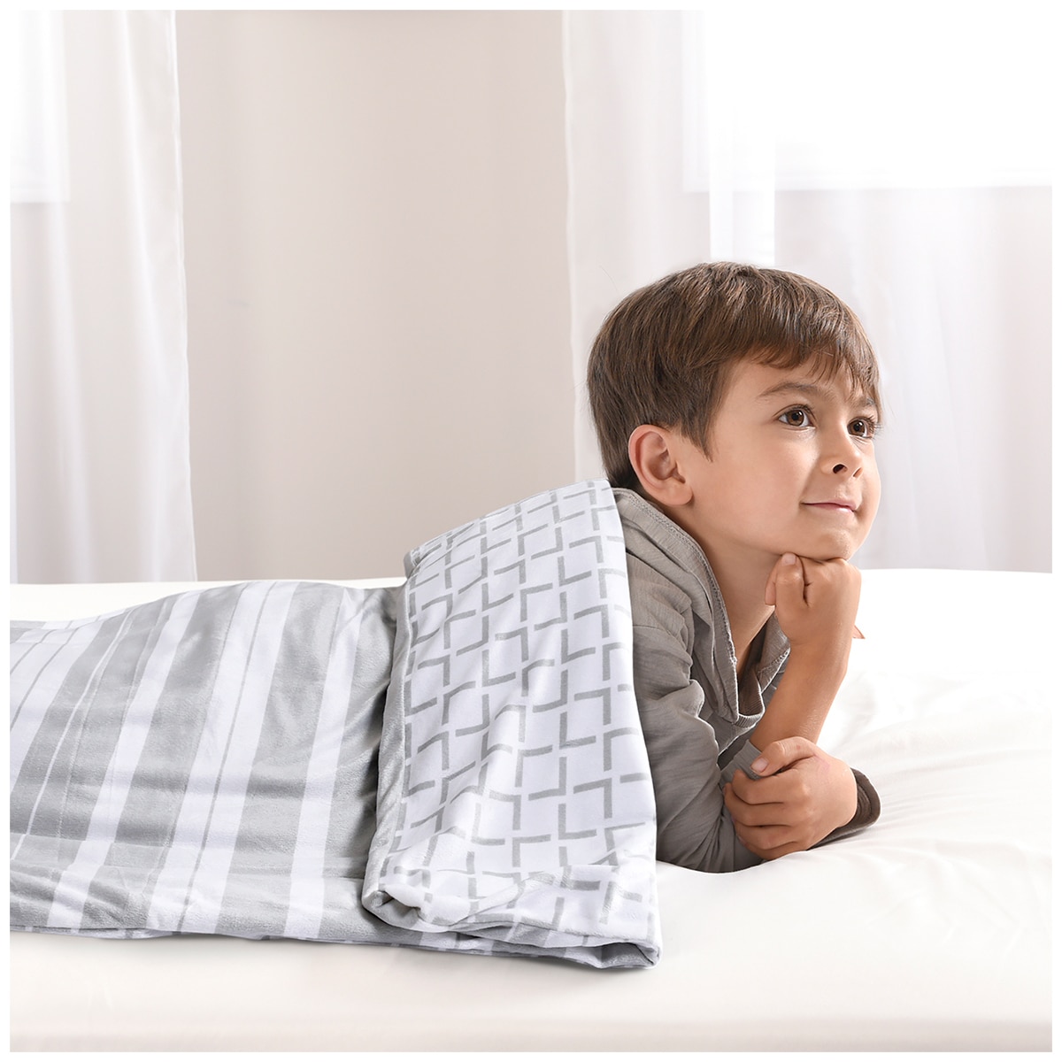 Life Comfort Juvenile Weighted Blanket Stripe Costco Australia