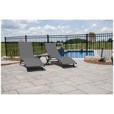 Vivere Chaise Lounges & Table Dark Grey