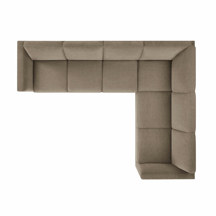 Thomasville Caler 3 Piece Fabric Sectional with Sleeper and Storage Seat