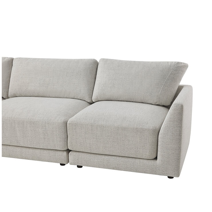 Aiden & Ivy 4 Piece Fabric Modular Sofa With 2 Pillows