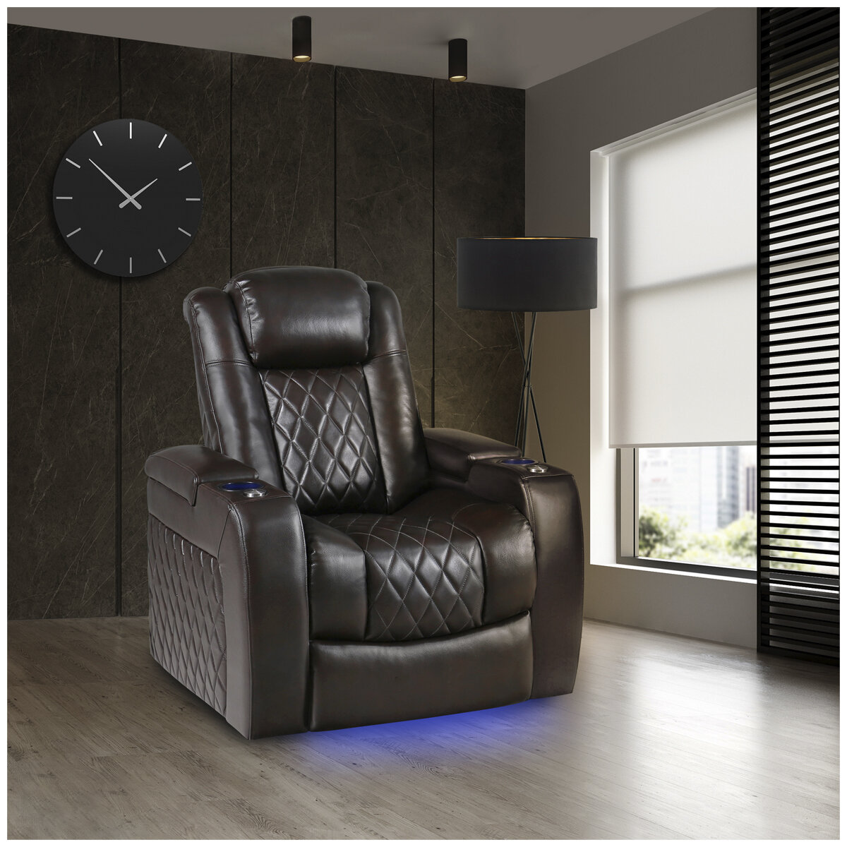 Valencia Home Theatre Tuscany Edition 1 Seater Dark Chocolate