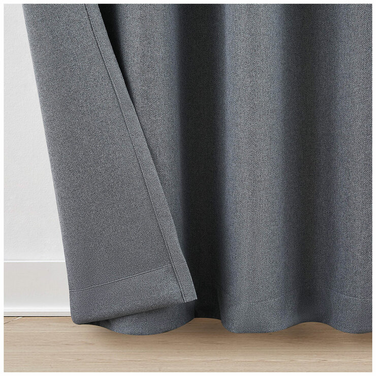Piper Blackout Curtain Window Panel 2 Pack Denim Blue