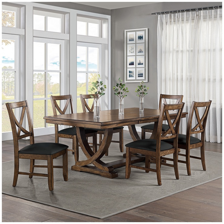 Bayside Furnishings Dining Table & Chair Set 7pc | Costco ...