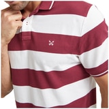 Sportscraft Polo stripe - Burgundy/White
