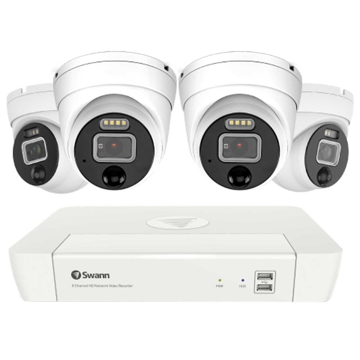 Swann Security System 4 Camera 8 Channel 4K Master-Series NVR SWNVK-87680W4DWL-AU