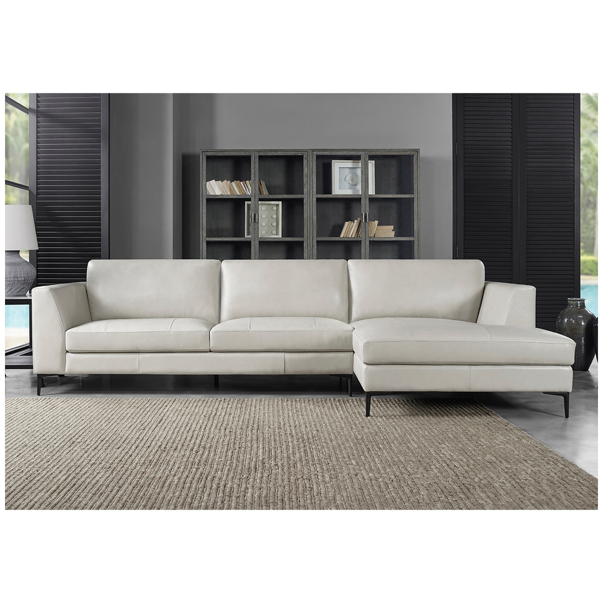 Thomasville 2 Piece Leather Sectional