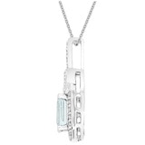 0.20ctw Diamond with Aquamarine Pendant