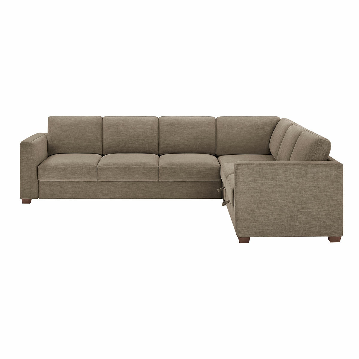 Thomasville Caler 3 Piece Fabric Sectional with Sleeper and Storage Seat