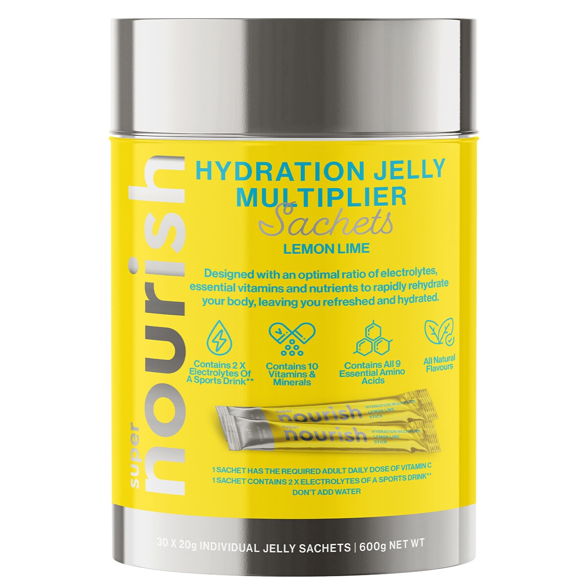 Nourish Hydration Multiplier Jelly Sachets 30 x 20g