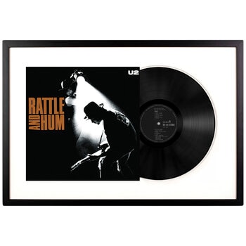 Framed U2 Rattle And Hum Vinyl Album Art 75 x 47.5cm