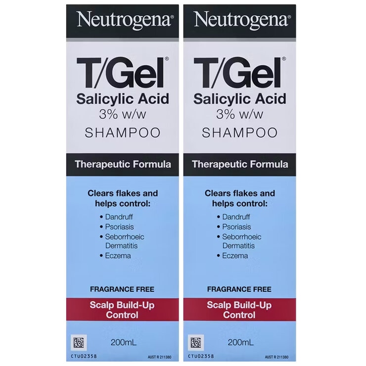 Neutrogena T-Gel Salicylic Acid Shampoo 2 x 200ml