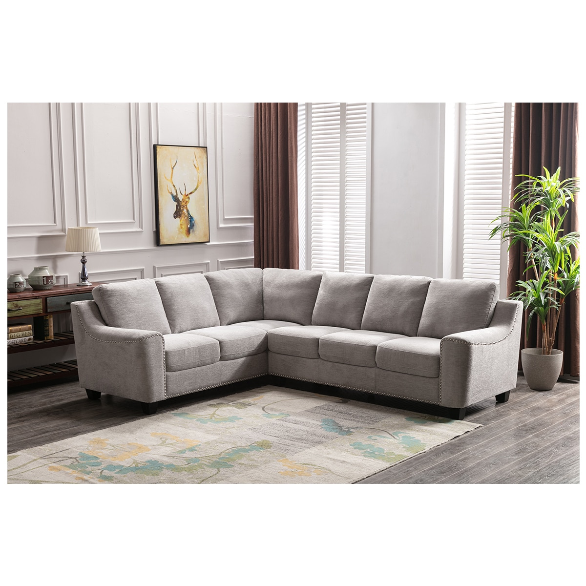Zoy Home Furnishings Fabric Sectional Costco Australia