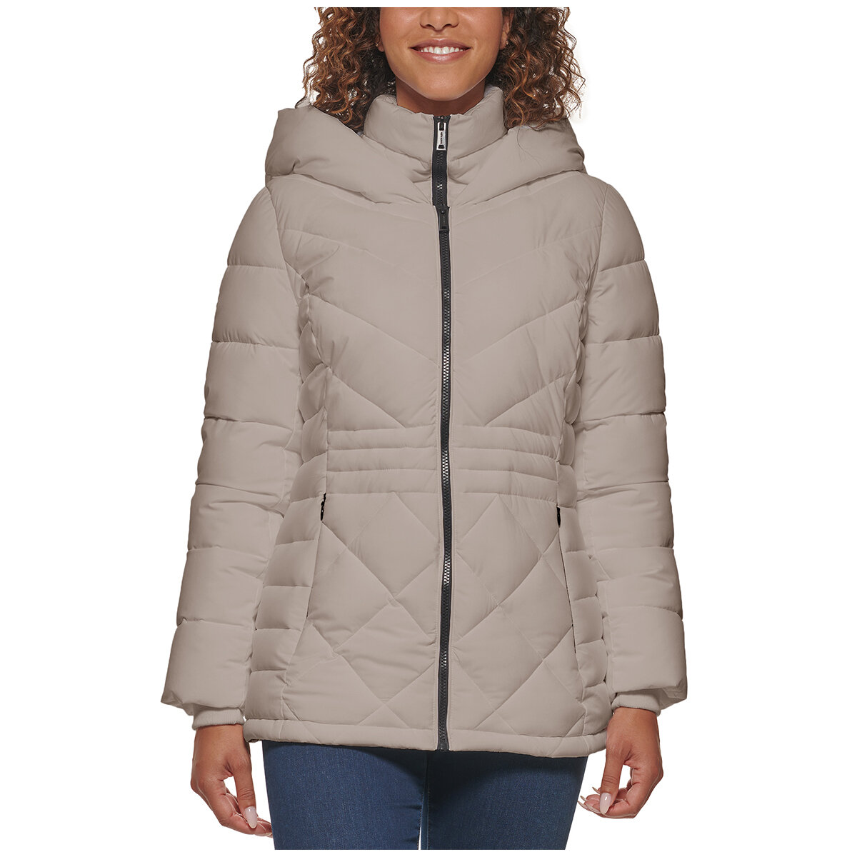 CK Women's Puffer Jacket Cappuccino | Costco Australia