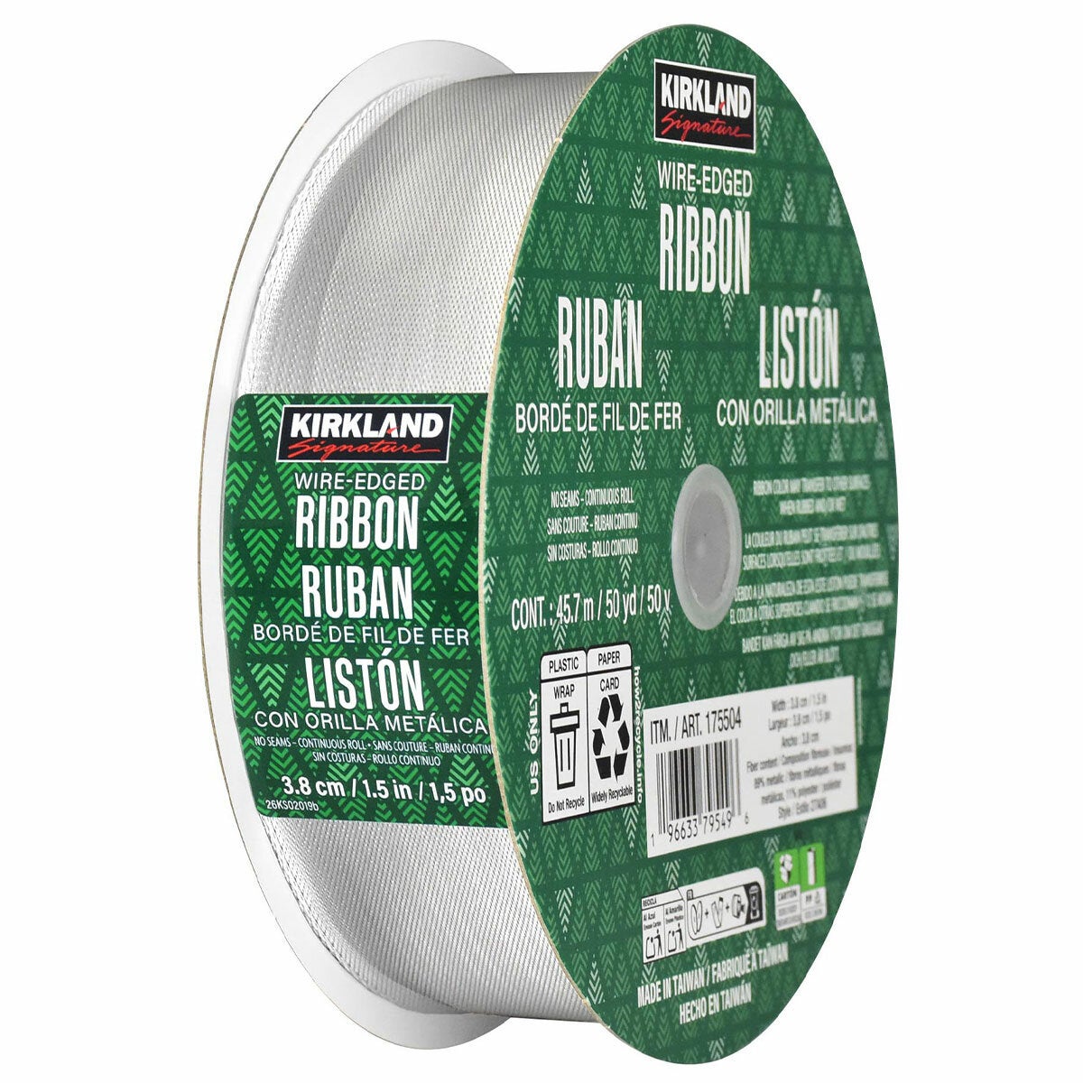 Kirkland Signature Wire Edged Holiday Ribbon 45.7m Kirkland Signature Wire Edged Holiday Ribbon 45.7m