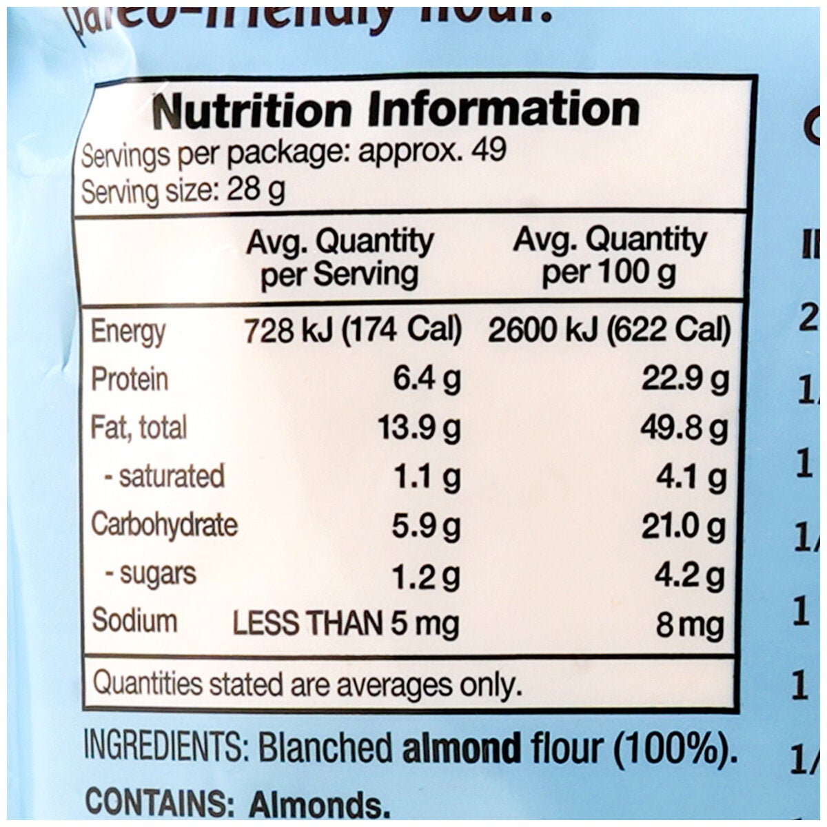Kirkland Signature Almond Flour Blanched 1.36kg