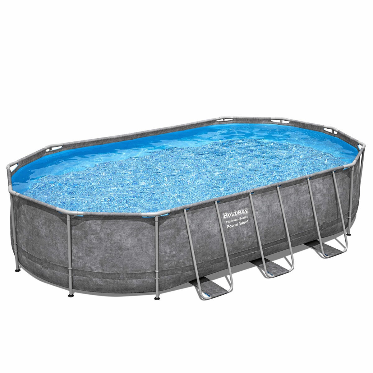 Bestway Platinum Series Power Steel Above Ground Pool Set 6.1m Bestway Platinum Series Power Steel Above Ground Pool Set 6.1m