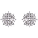 18KT White Gold 0.62CTW Round Brilliant Cut Diamond Earrings