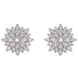 18KT White Gold 0.62CTW Round Brilliant Cut Diamond Earrings