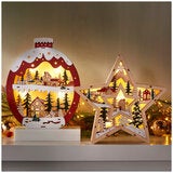 Wooden Holiday Icons Set of 2 - Ornament and Star Wooden Holiday Icons Set of 2 - Ornament and Star