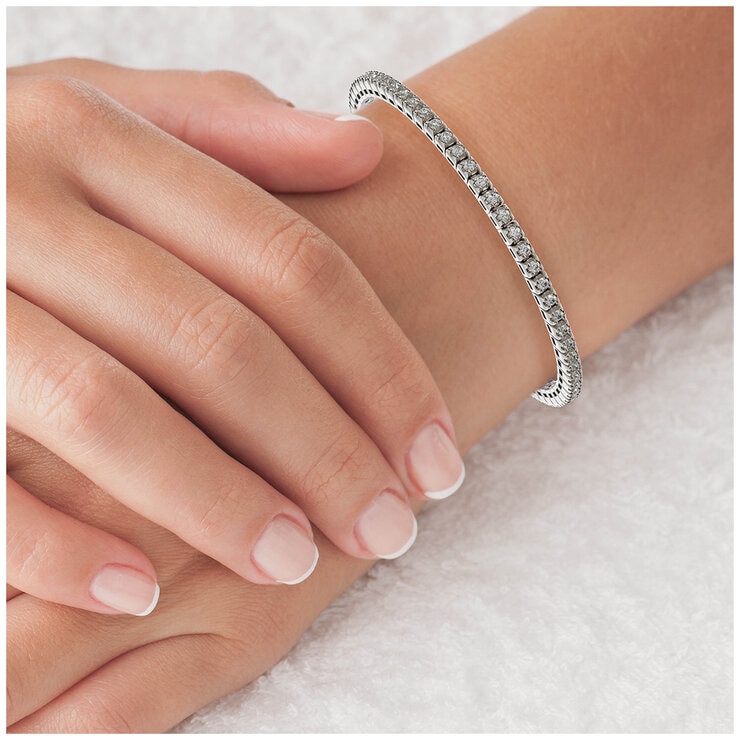 18KT White Gold 1.92ctw Round Brilliant Cut Diamond Bracelet