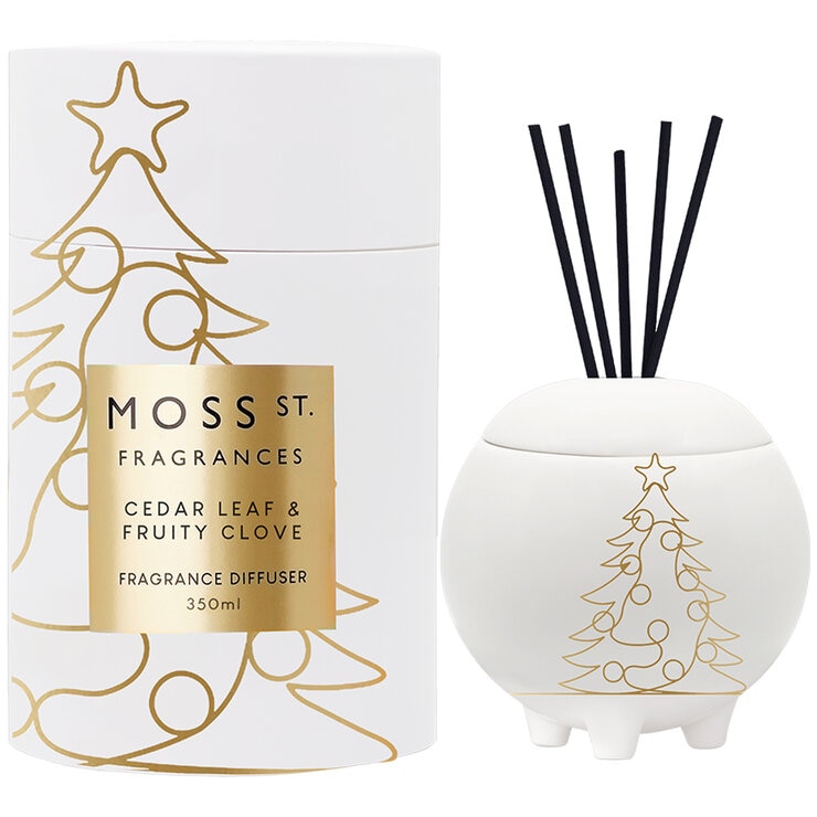 Moss St. Ceramic Diffuser 350ml Cedar Leaf & Fruity Clove