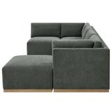 Henredon 6 Piece Fabric Modular Sectional With Ottoman