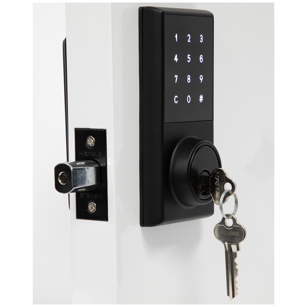 Hafele Digital Touch Control Dead Bolt - Black