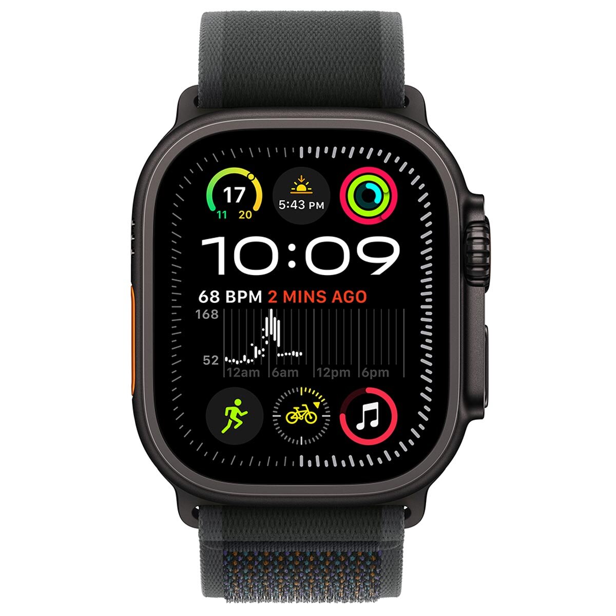 Apple Watch Ultra 2 GPS + Cellular 49mm Black Titanium Case With Black Trail Loop M/L