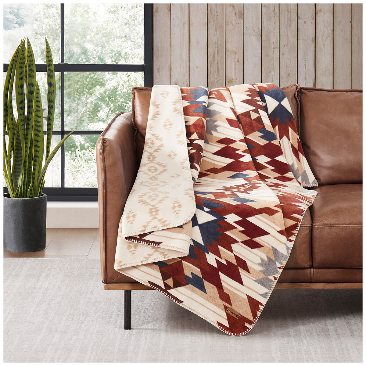 Bearpaw Reversible Plush Throw 127cm x 177cm Cascade Slate