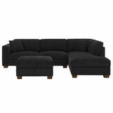 Thomasville 3 Piece Fabric Sectional With Storage Ottoman Thomasville 3 Piece Fabric Sectional With Storage Ottoman