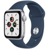 Apple Watch SE GPS 40mm Silver Aluminium Case with Abyss Blue Sport Band