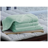 Kingtex Plain dyed 100% Combed Cotton towel range 550gsm Bath Sheet set 7 piece - Frost