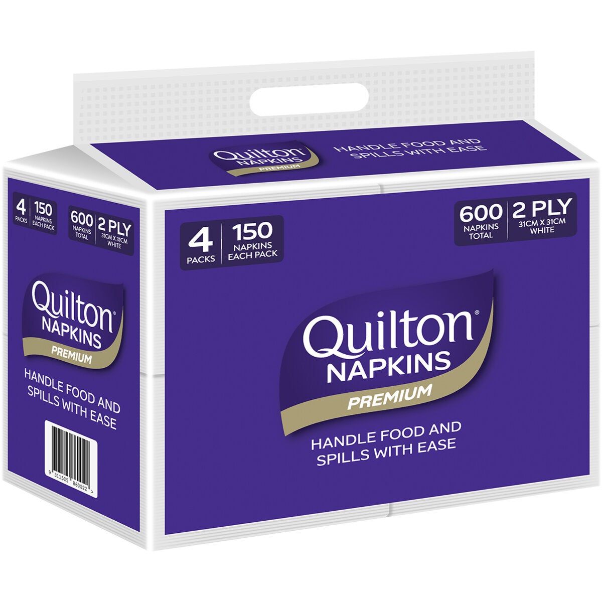 Quilton Napkin 2 Ply 600Pk Quilton Napkin 2 Ply 600Pk