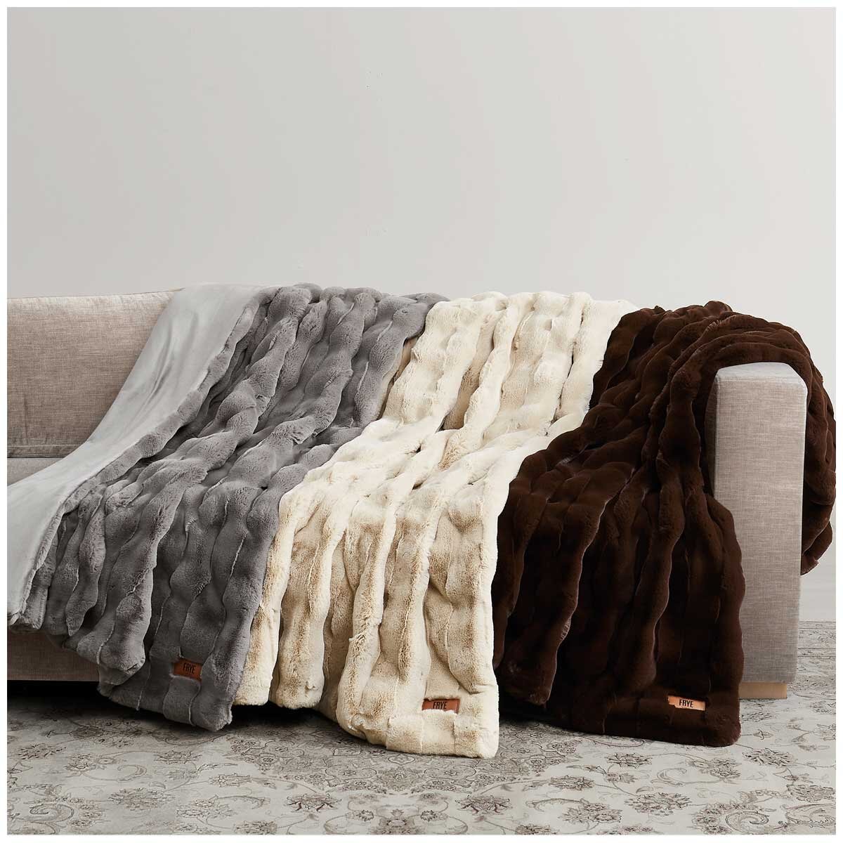 Frye Luxe Faux Fur Throw 152 x 178cm