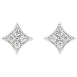 18KT White Gold 0.25CTW Diamond Cushion Shape Earrings