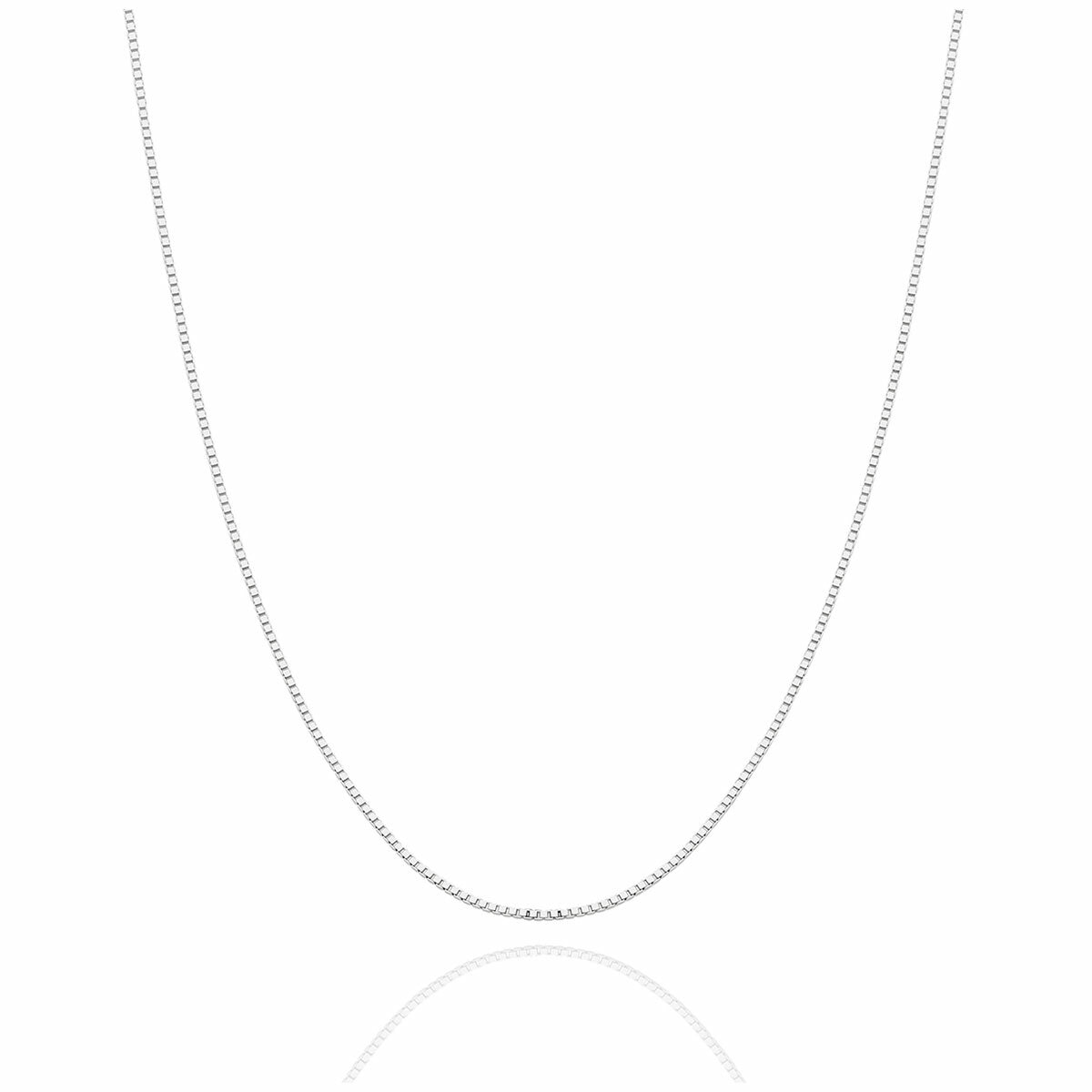 18KT White Gold Box Chain