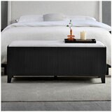 Moran Aristocrat Fabric Storage Ottoman Linen