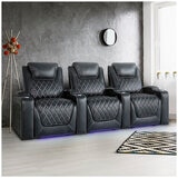 Valencia Home Theatre Oslo Edition 3 Seater Black