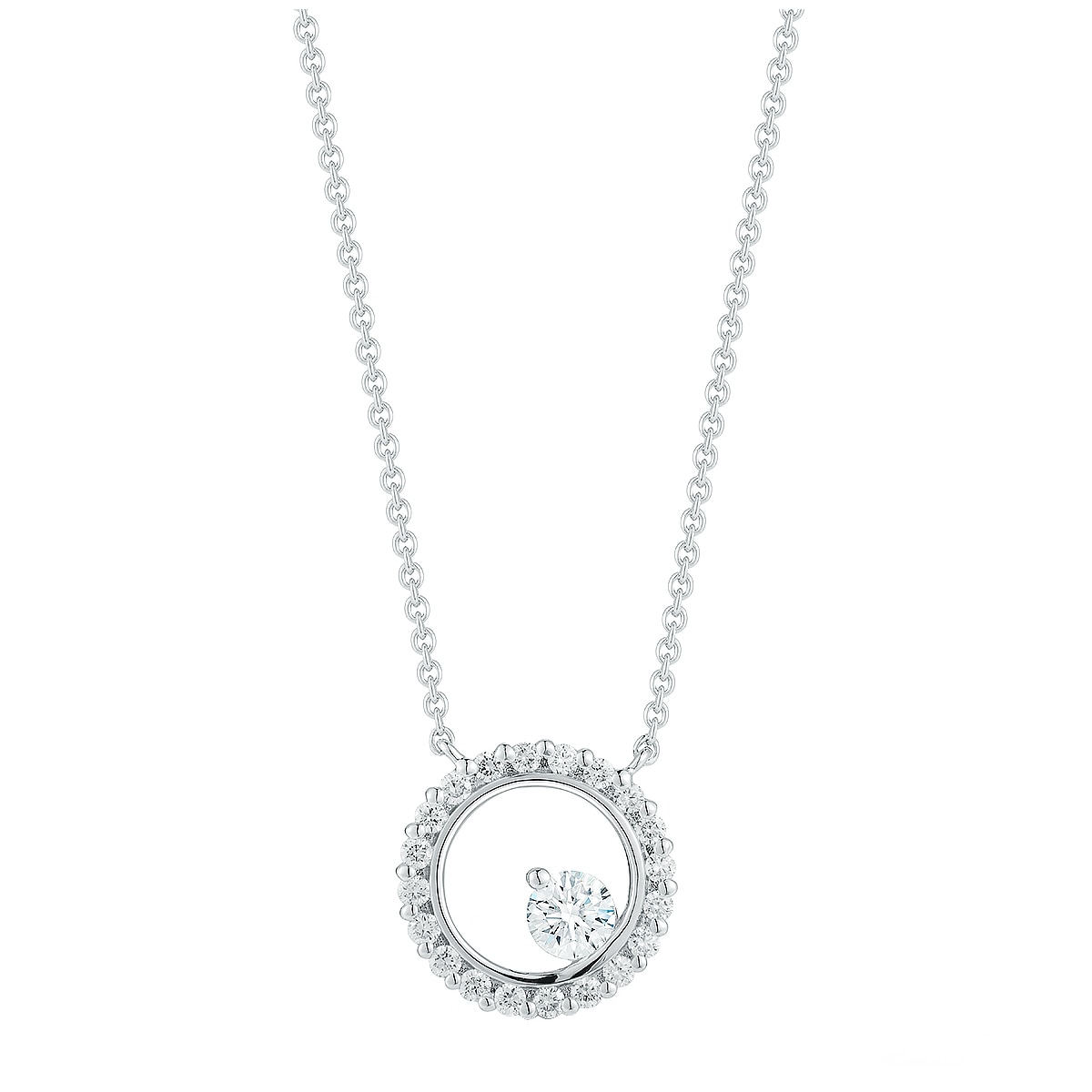 0.45ctw Diamond Circle Pendant