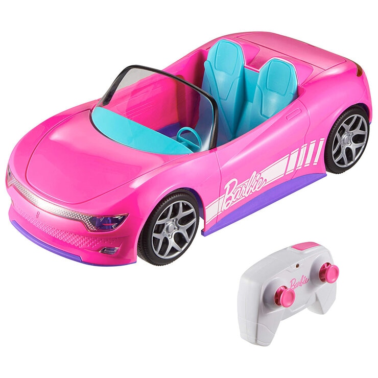 Hot Wheels RC Barbie Convertible 2 Dolls