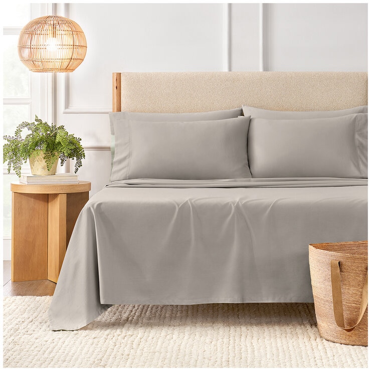 Purely Organic 300TC Cotton Sheet Set 4 Piece King Bone