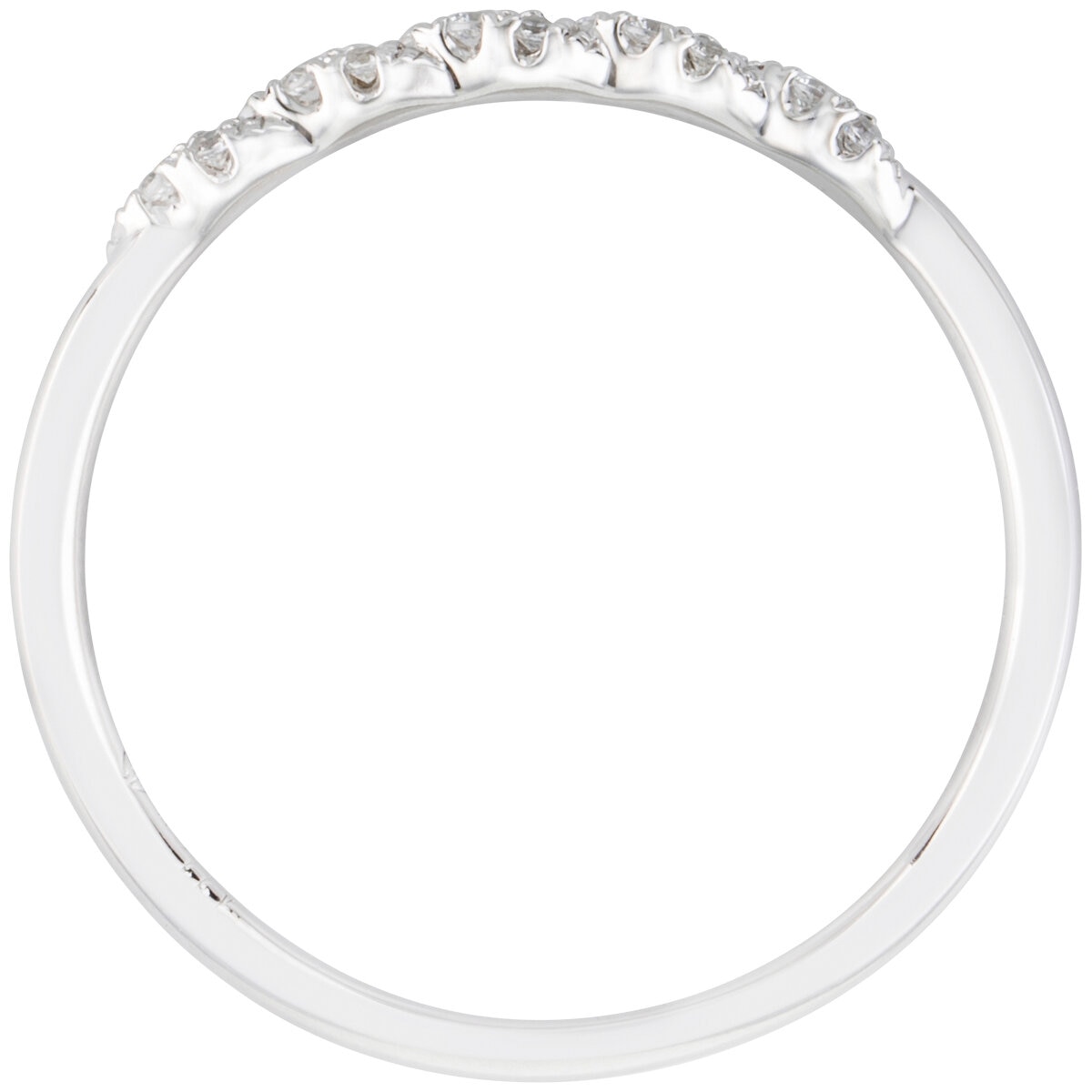18KT White Gold 0.07CTW Diamond Round Brilliant Cut Ring
