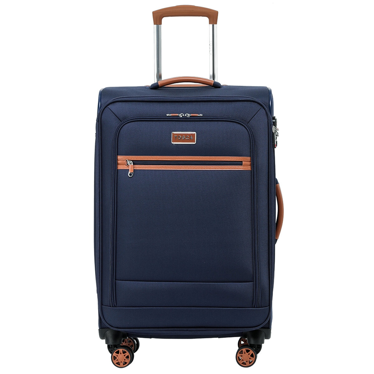 Tosca Park Avenue 3 Piece Luggage Set Navy Tan Tosca Park Avenue 3 Piece Luggage Set Navy Tan