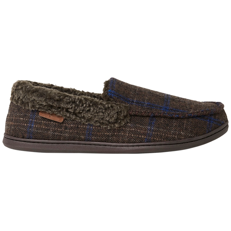 Dearfoam Men's Slipper Brown Plaid Costco Australia
