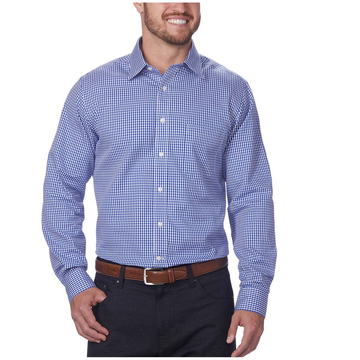 Long Sleeve Dress Shirt Blue ...