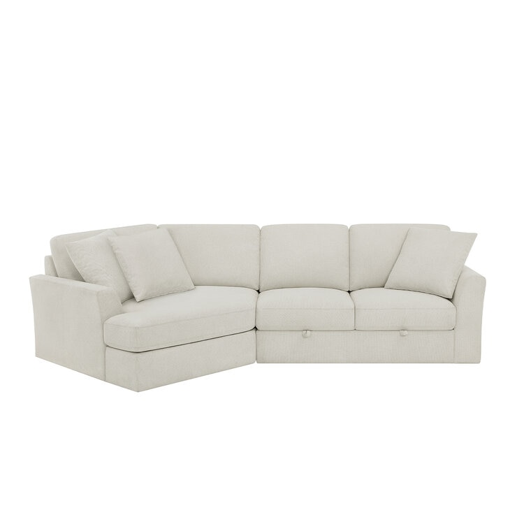 Thomasville 2 Piece Fabric Sofa With Wedge Seat And Storage