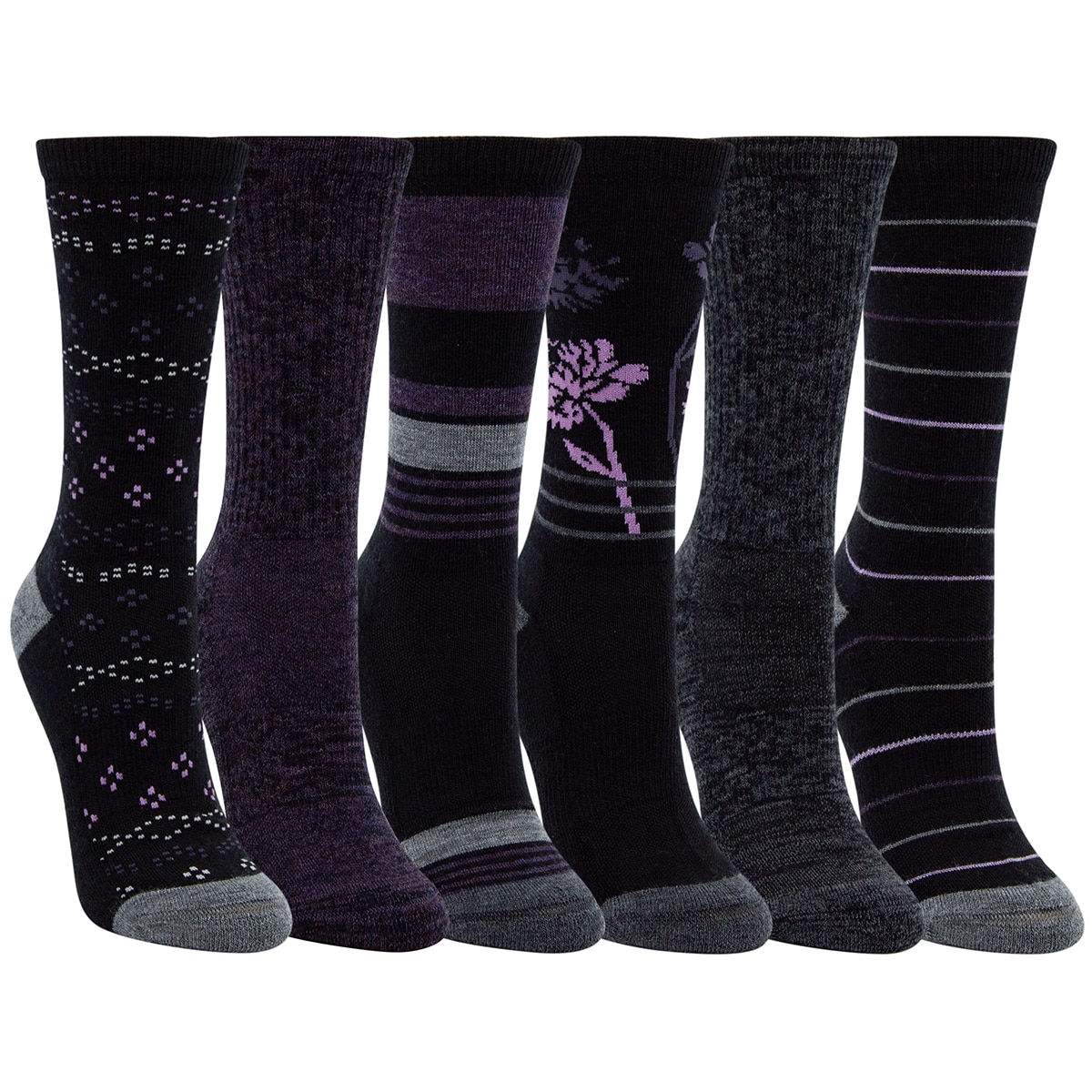 Kirkland Signature Trail Sock - Black/Purple