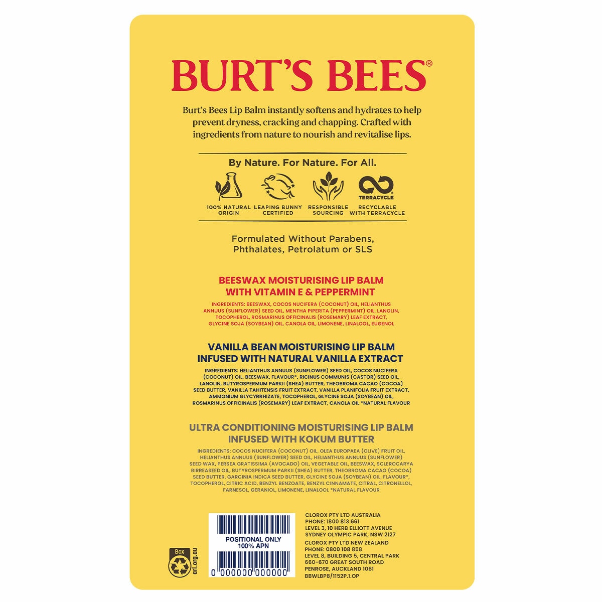 Burt's Bees Nourished & Hydrated 8 Lip Balms