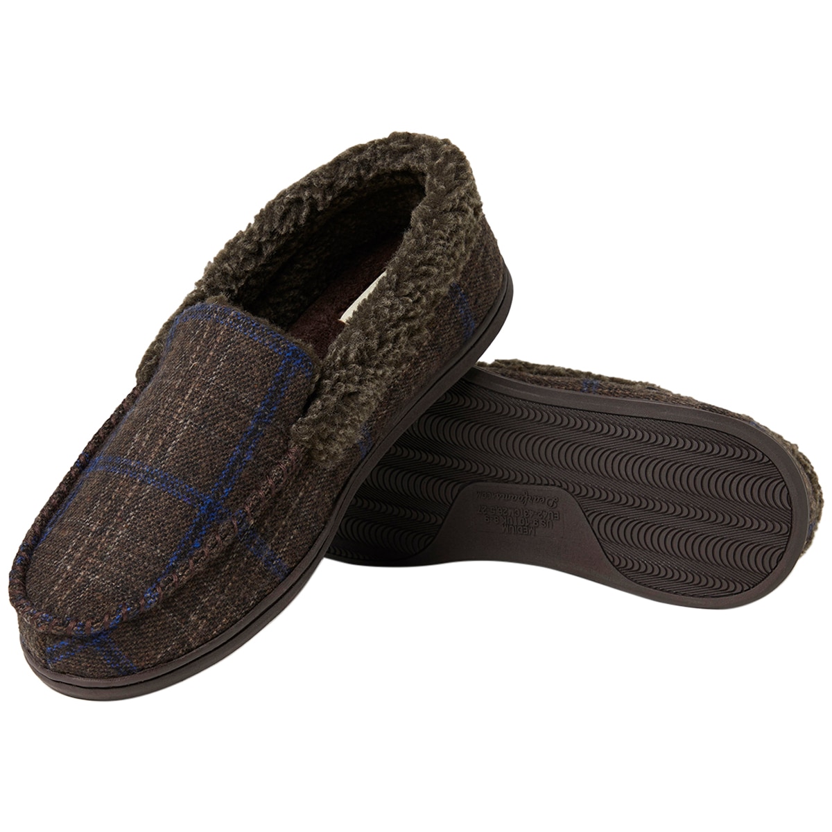 Dearfoam Men's Slipper Brown Plaid Costco Australia