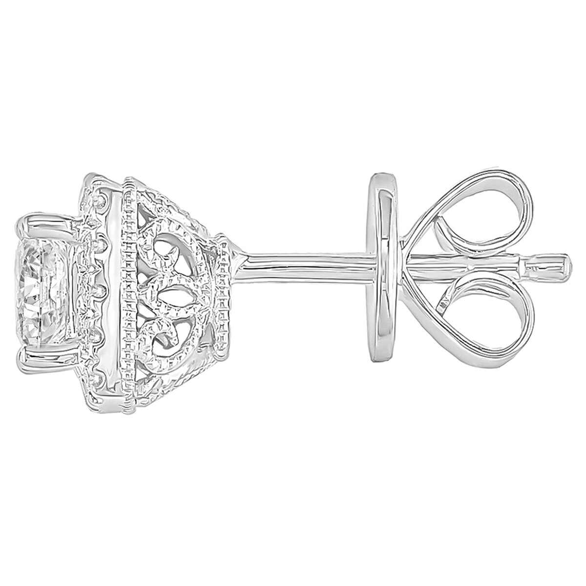 18KT White Gold 0.75ctw Diamond Stud Earrings